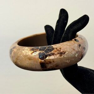 Gerda Lynggaard MONIES Oyster Shell Mother-of-Pearl Mosaic Bangle Bracelet